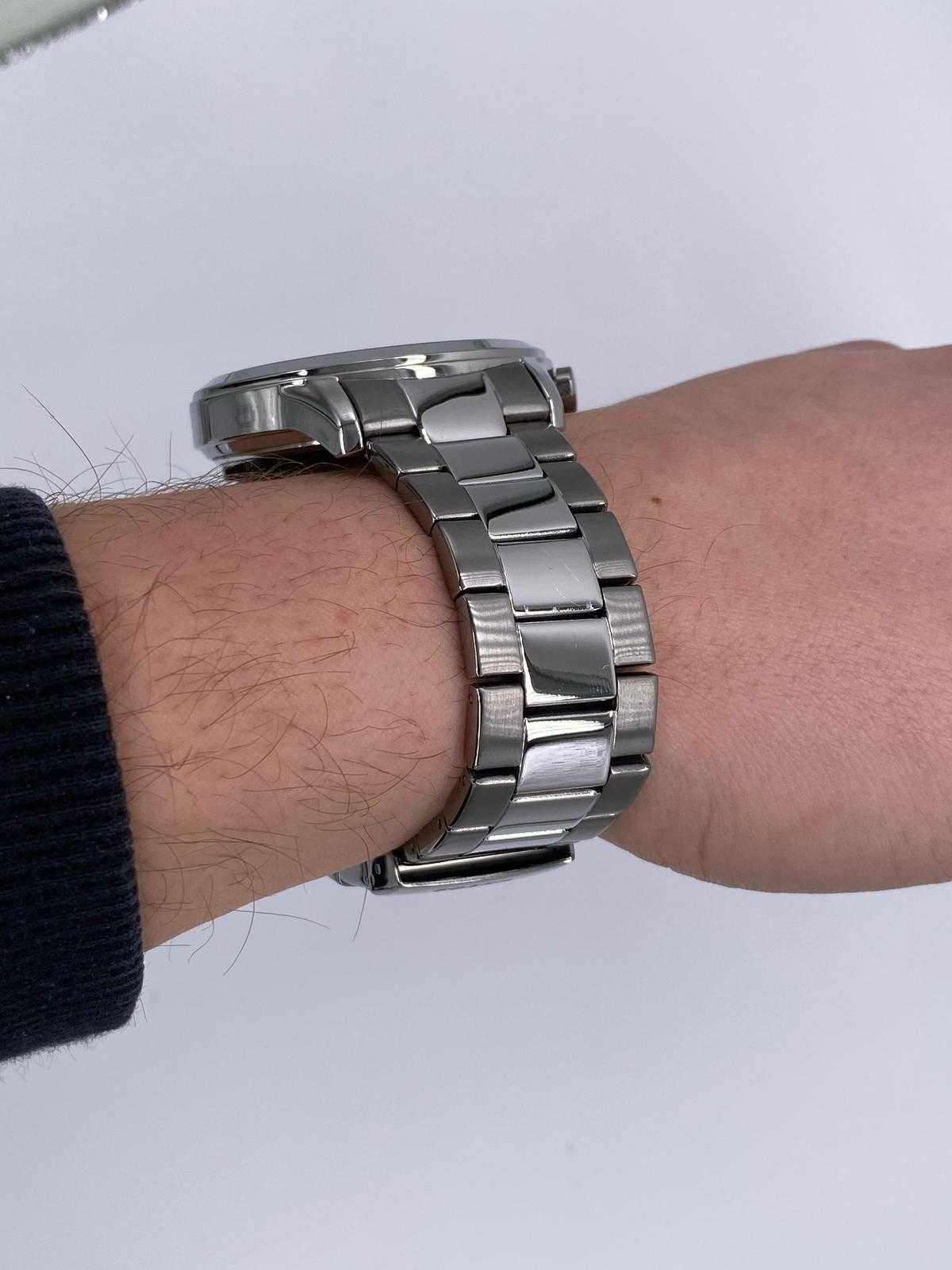 Oryginalny Zegarek męski srebrny Fossil BQ2540 na bransolecie Nowy