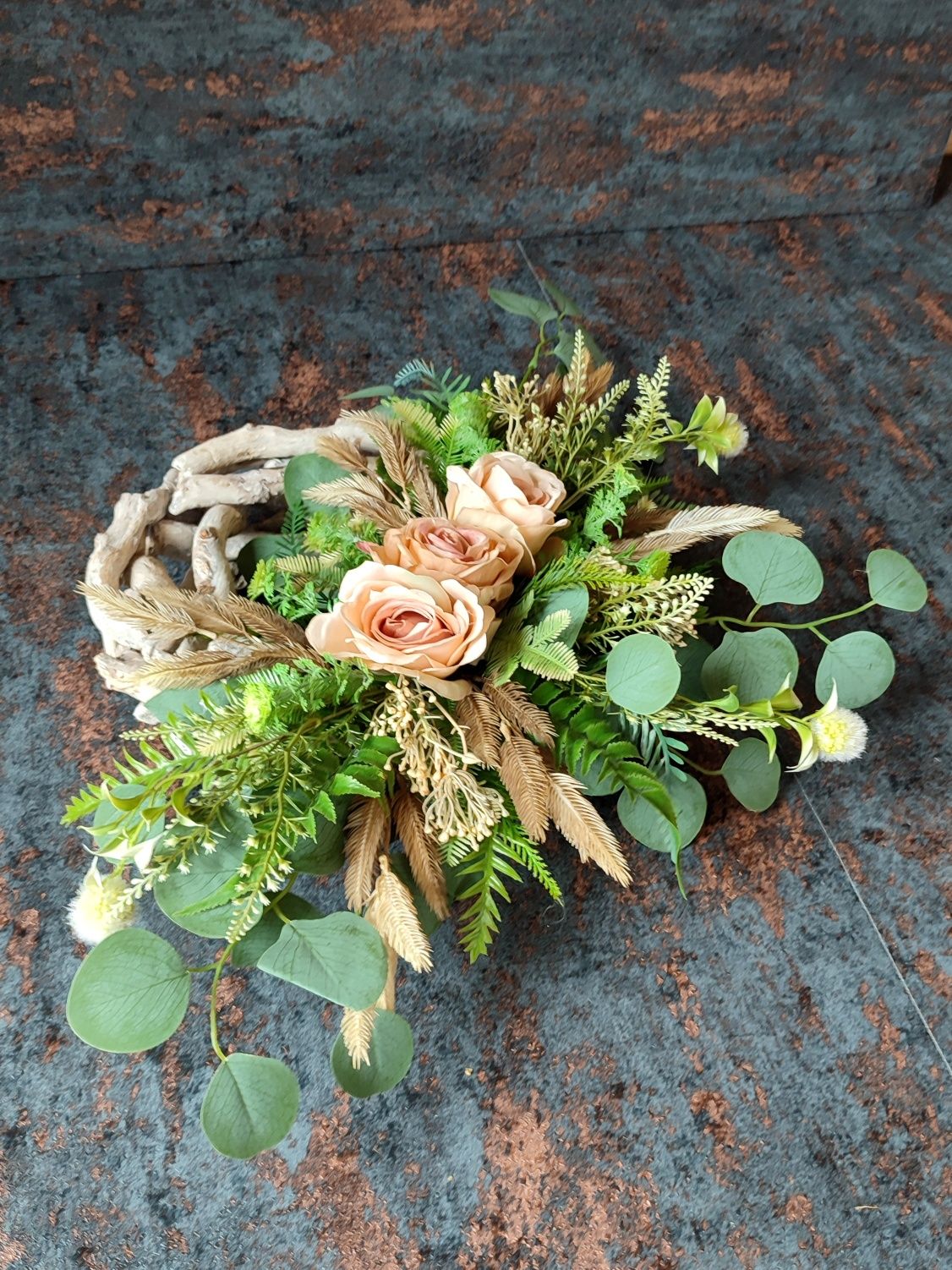 Minimalistyczny wianek boho beż