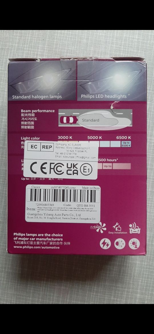 led  лампы Philips H4 12-24v 50w