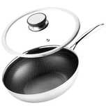 Profesjonalna Patelnia Wok 30 cm na Indukcje Nierdzewna Mitsu Nonstick