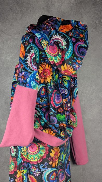 Auri Lili nowa bluza welurowa oversize Guna super wzór S/M