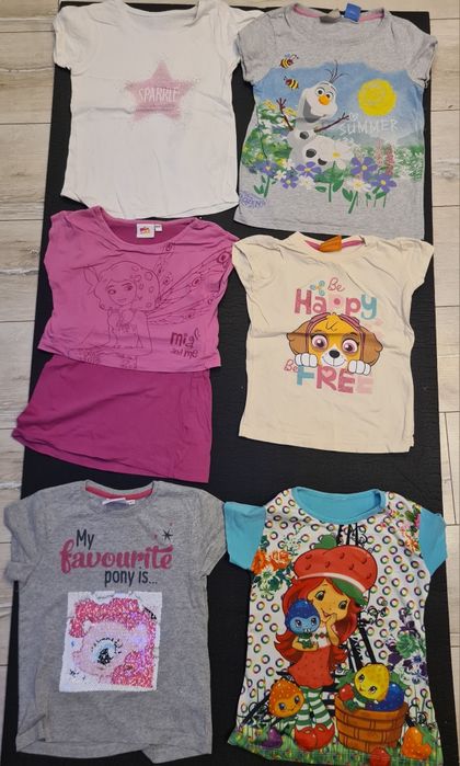 Bluzki z krótkim rękawem rozmiar 122