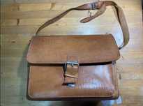 mala couro vintage