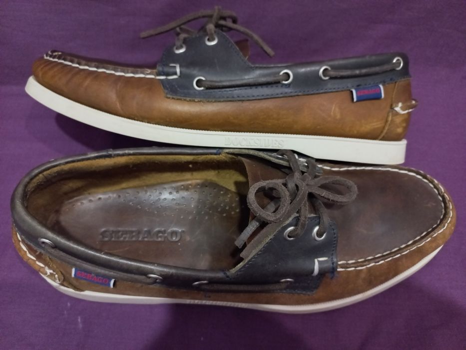 Кожаные туфли топсайдеры мокасины SEBAGO оригинал