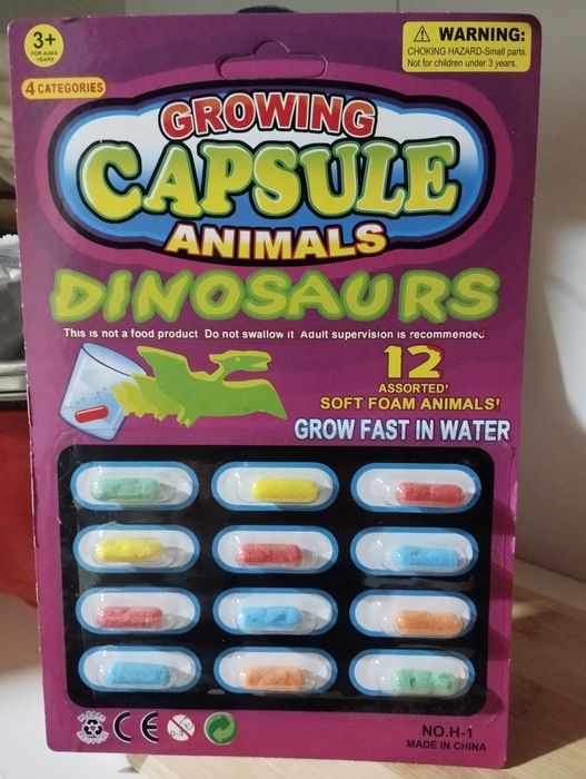 Растущие животные в капсуле игровой набор динозавры