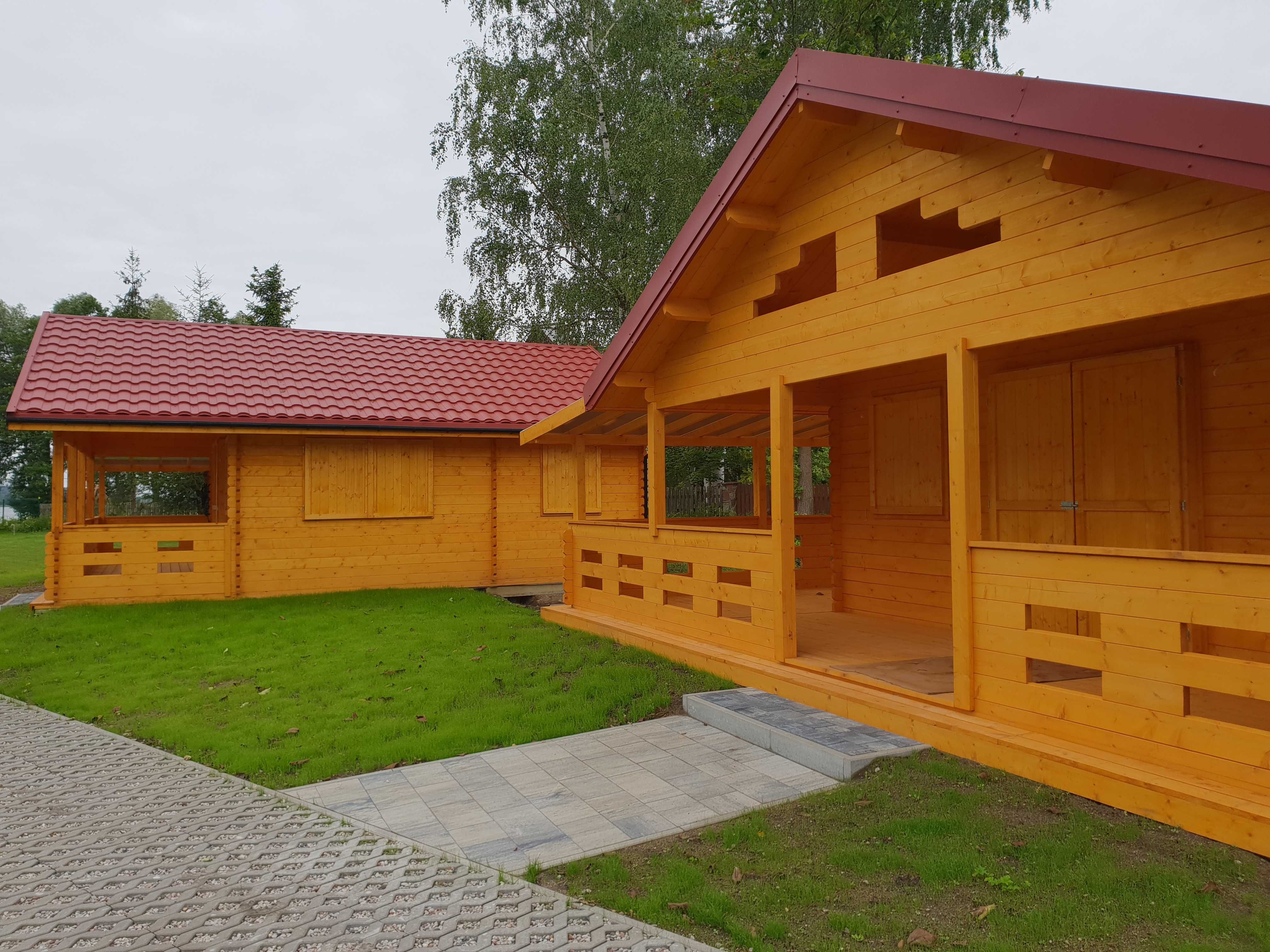 DREWNIANY Domek Letniskowy Całoroczny SARA 46 + 22 M2