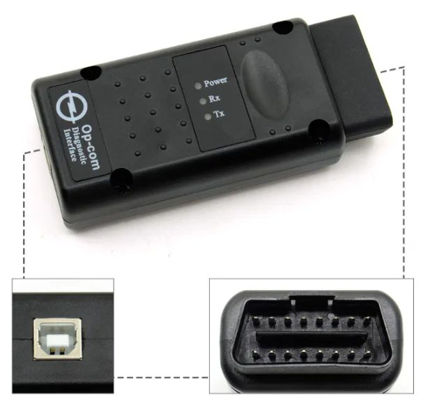Диагностический сканер OP-COM 1.99 для опель чип PIC18F458OBD2 opcom
