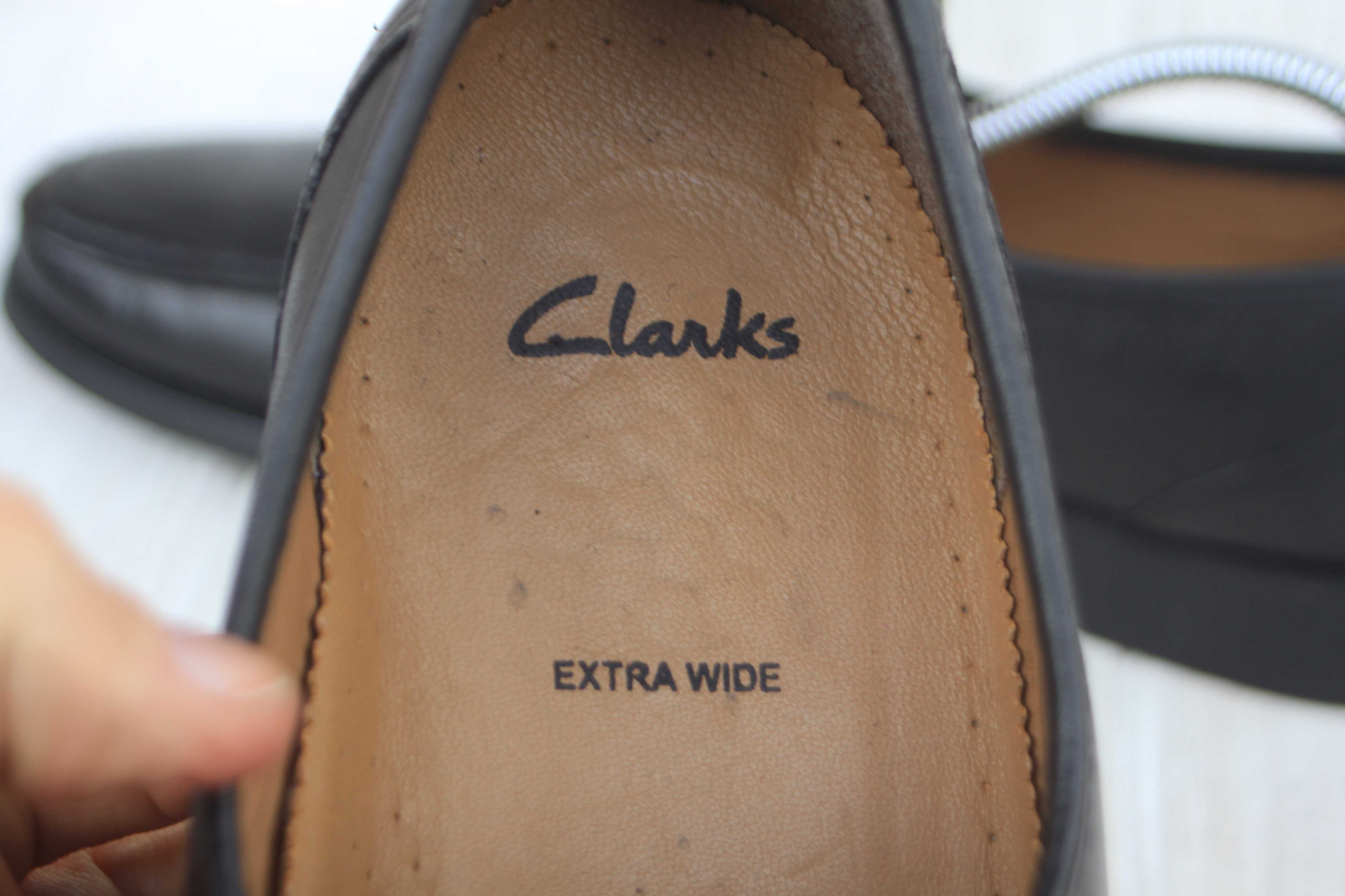 Туфли лоферы Clarks кожа Англия 44р мокасины