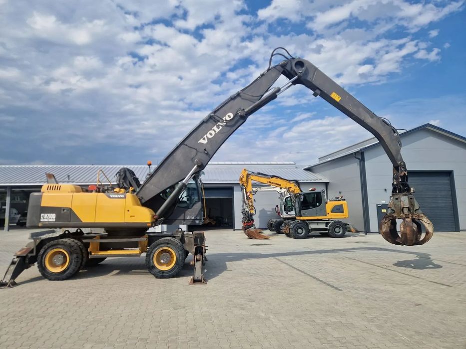 Volvo EW210D koparka przeładunkowa  Koparka kołowa przeładunkowa z chwytakiem Kinshofer 14753mth