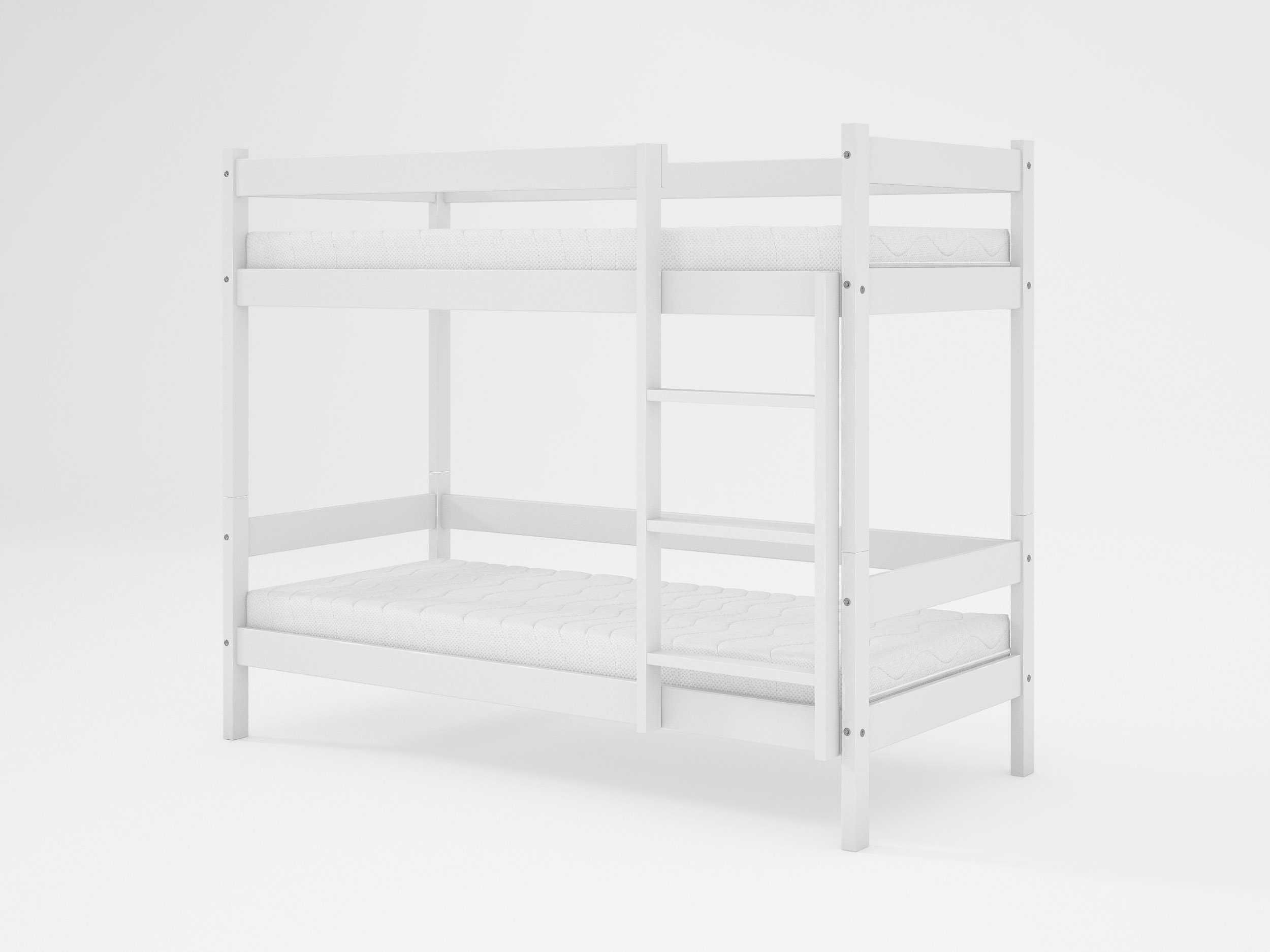 Łóżko łóżka piętrowe HIT 90x200 80x200 BIAŁE solidne drewniane