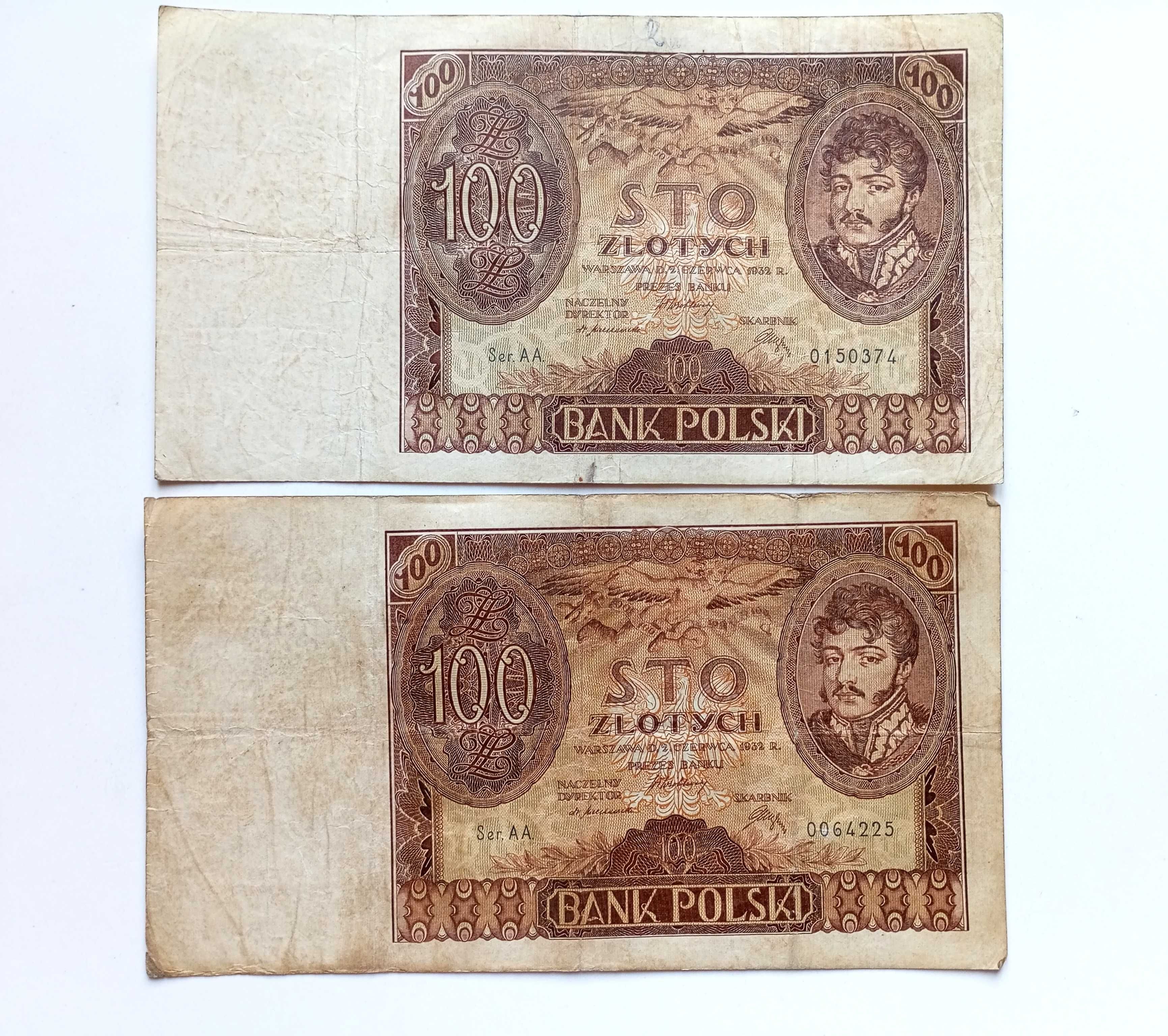 100  zł  1932   - AA -  Rzadka Seria