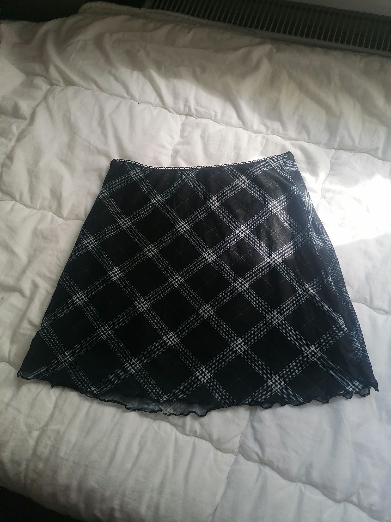 Готическая юбка с сеткой h&m, размер xs-s