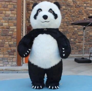 GIGANTYCZNY MIŚ PANDA 2.6 METRA XXL KOSTIUM misia pandy - sprz. prywat