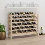 vidaXL Stojak na wino, 109,5x30x82 cm, lite drewno sosnowe