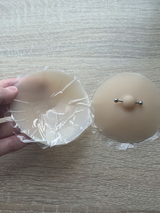 Силіконові накладки на груди імітація пірсингу