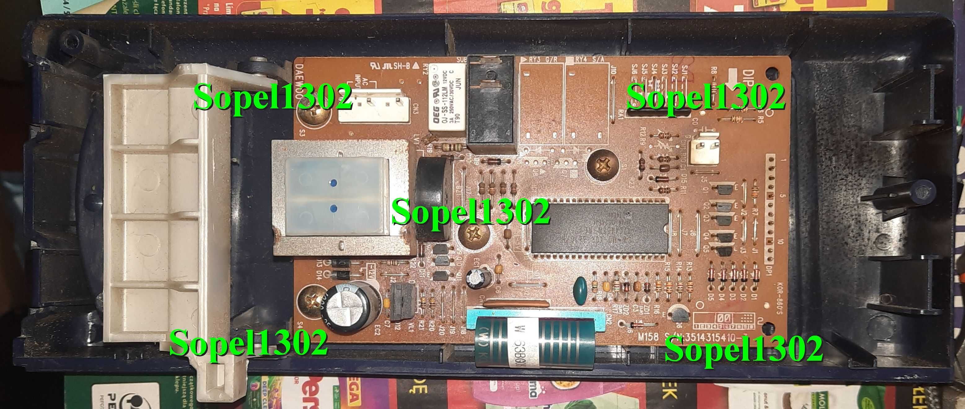 Programator, moduł mikrofalówki Daewoo M158 + panel przedni.