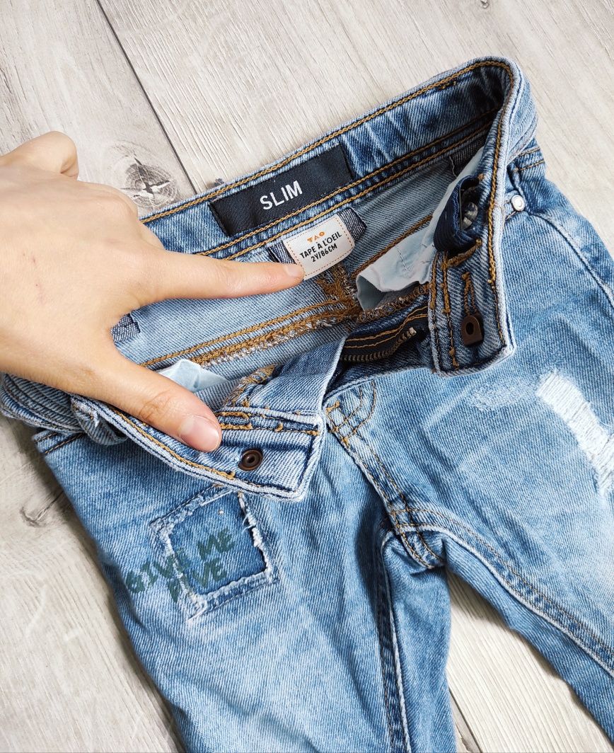 Spodnie dziecięce jeansowe / dżinsowe / jeansy Slim  rozmiar 86 / 92
