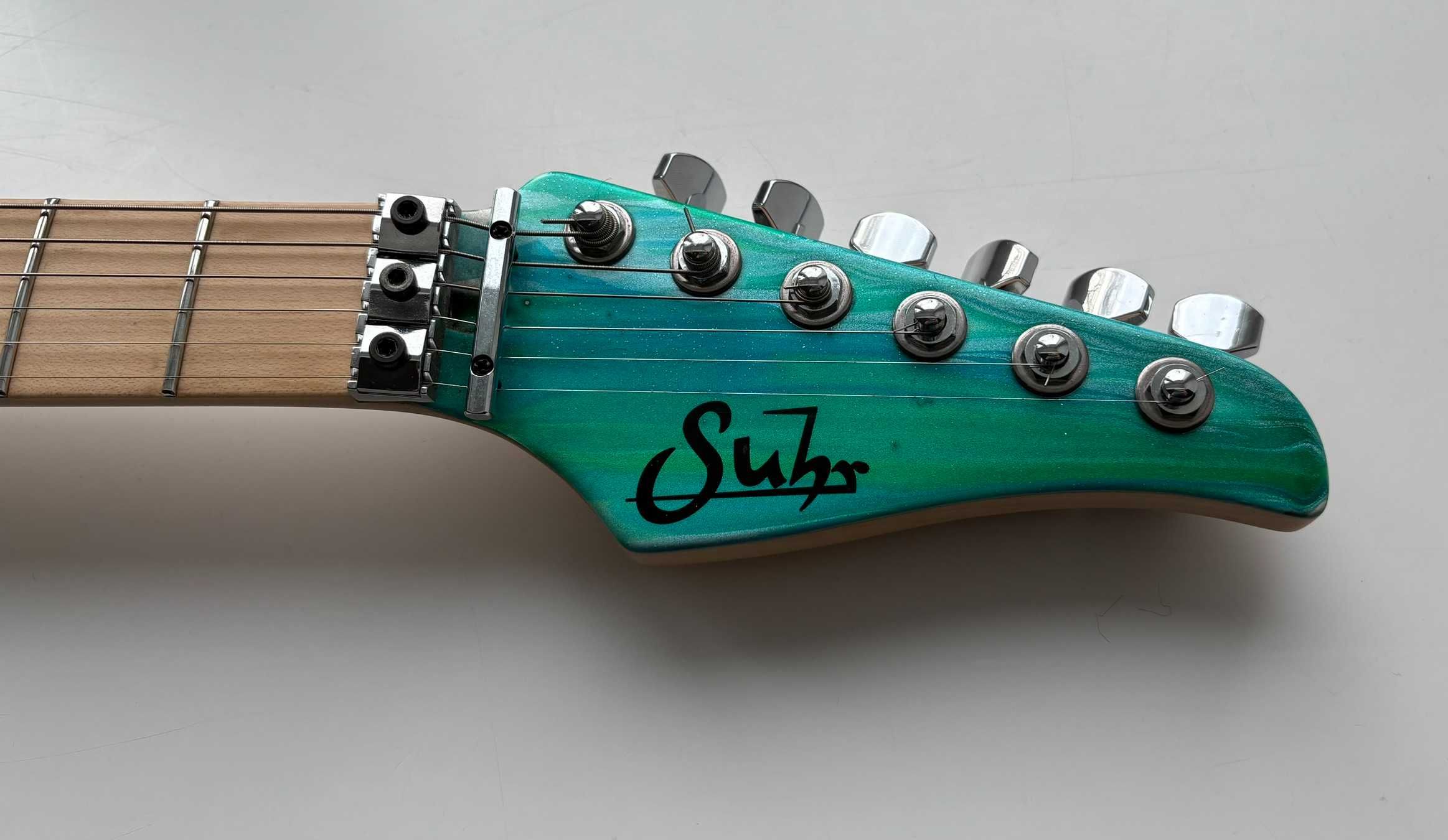 Suhr Custom Modern Aqua Sparkle Drip 2014