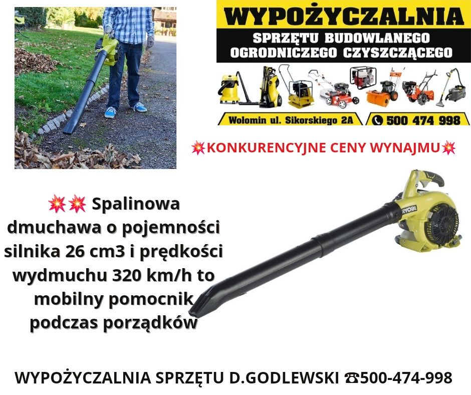 Wypożyczalnia Dmuchawa z napędem spalinowym wynajem