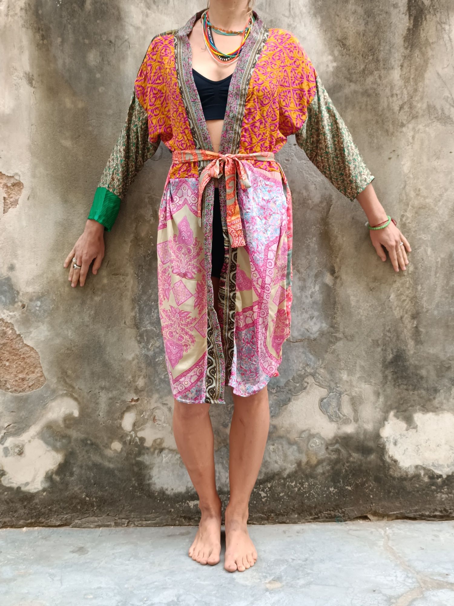 Kimono krótkie patchwork