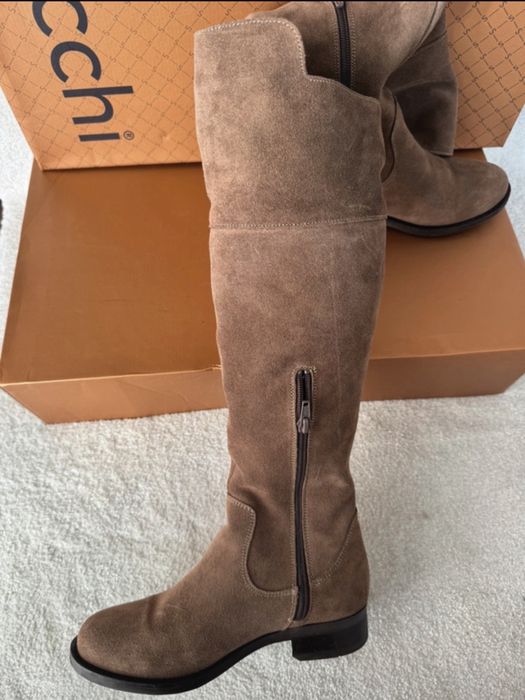 Bota cano alto camurça