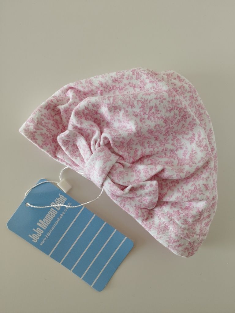 Czapka turban dla dziewczynki kwiatki wiosna kokarda Jojo Maman Bebe