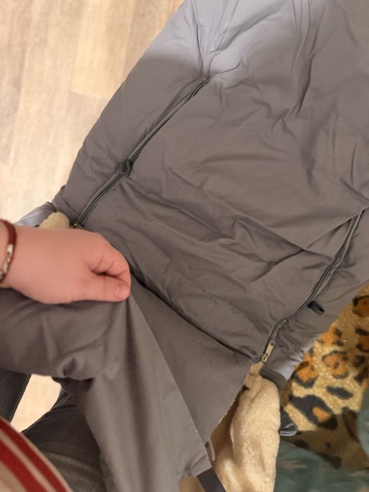 Зимовий конверт-чохол на овчині для дитячої коляски або санок