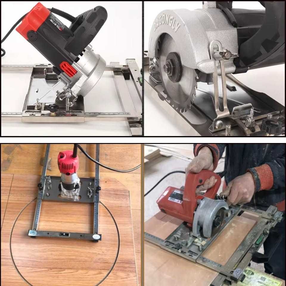 Guia em inox, Para serra circular, para madeira, cerâmica, tupia, etc.