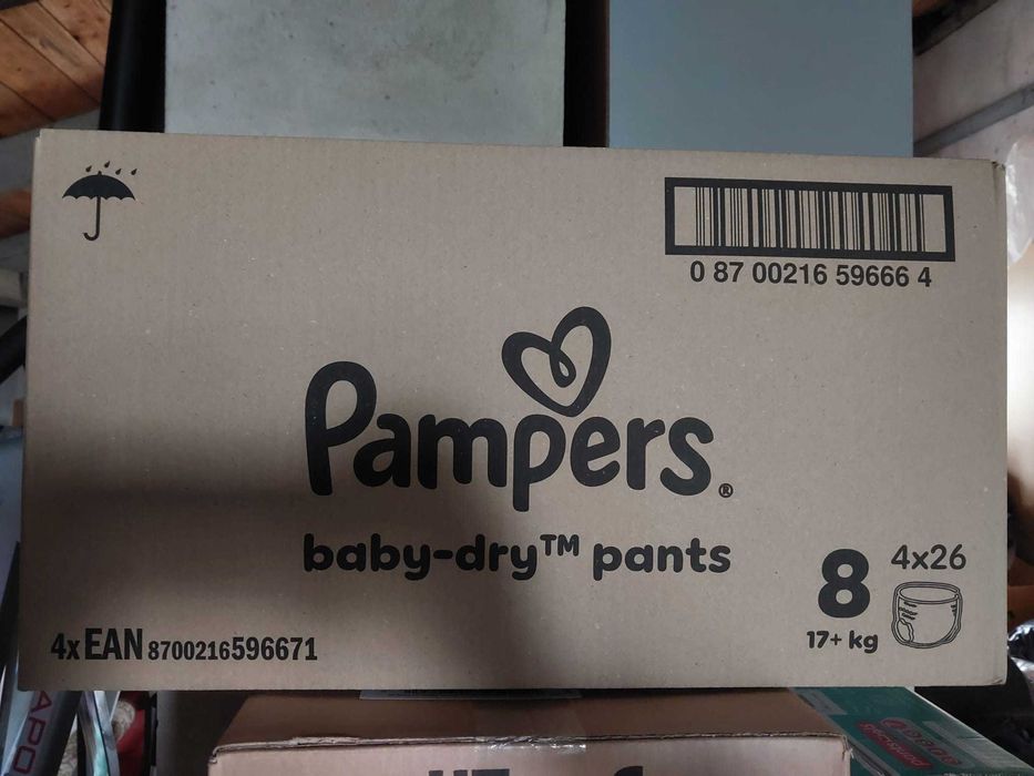 pampers rozmiar 8 17+kg 4x26 sztuk
