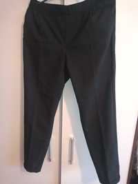 Eleganckie czarne spodnie kant z gumką