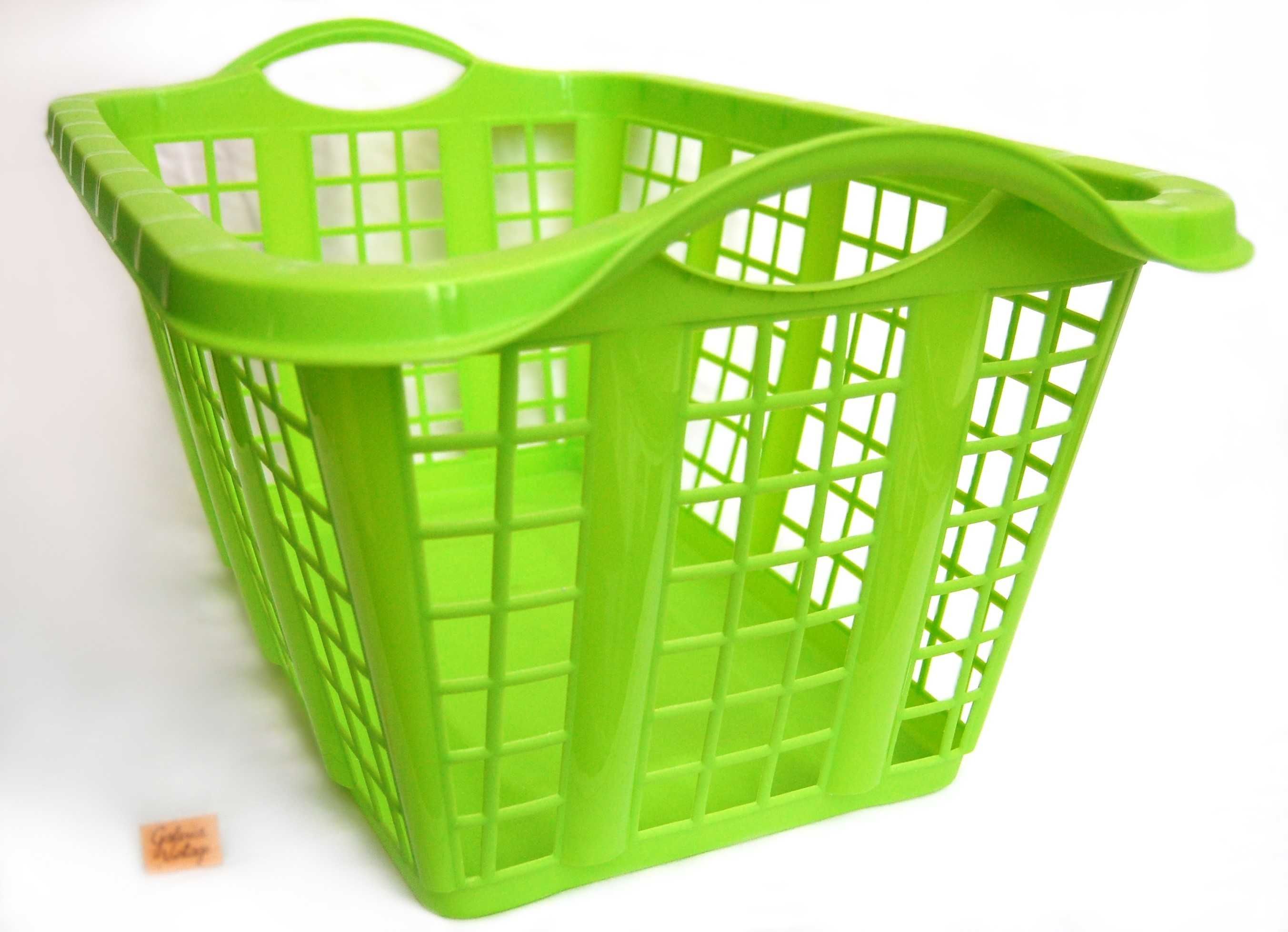 AquaPur nowy kosz na pranie 37l plastikowy, limonkowa zieleń, zielony