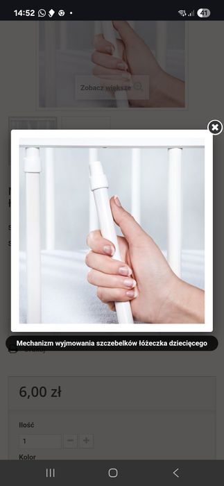 Łóżeczko 120x60 z materacykiem