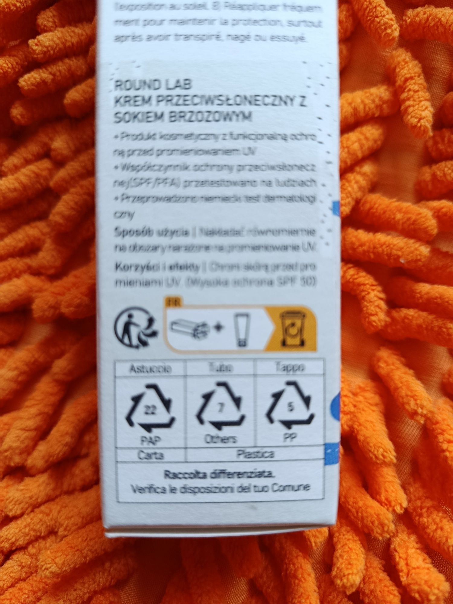 round lab brich juice sunscreen spf 50 nawilżający przeciwsłony