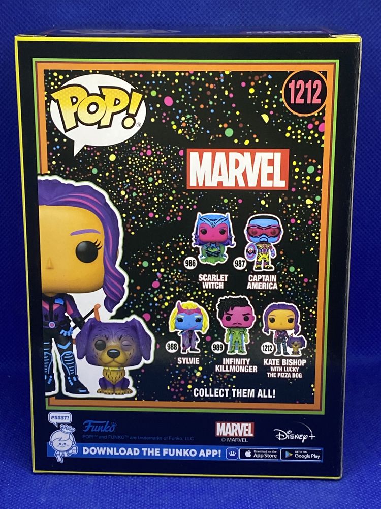 Funko pop Kate Bishop with Lucky the pizza dog 1212 exclusive