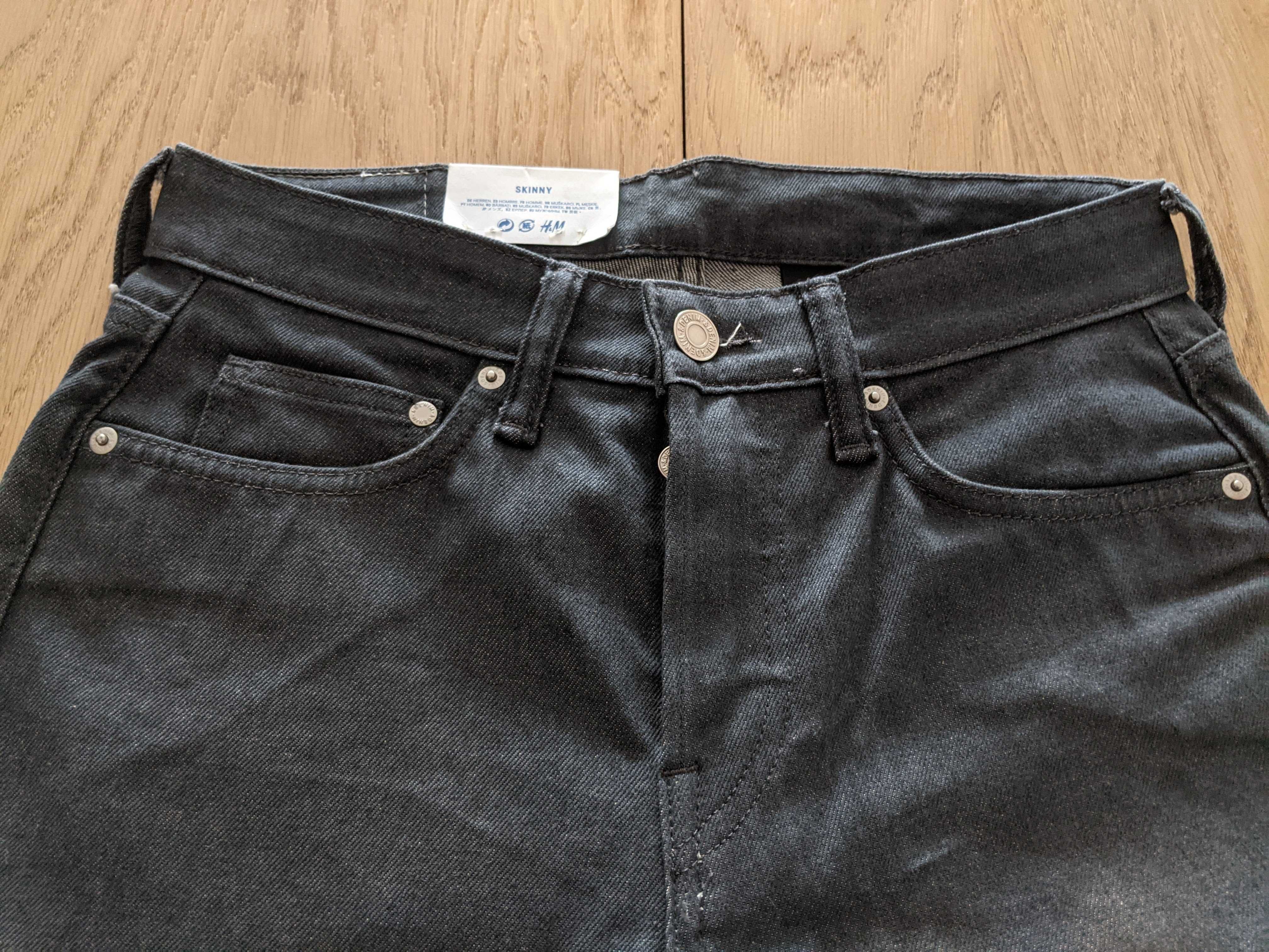 Spodnie męskie 30 klasyczne skinny H&M pas80