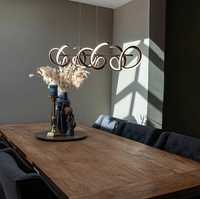 Lampa Curls zwis nad stół jadalnia śruba piękna srebrna !!!