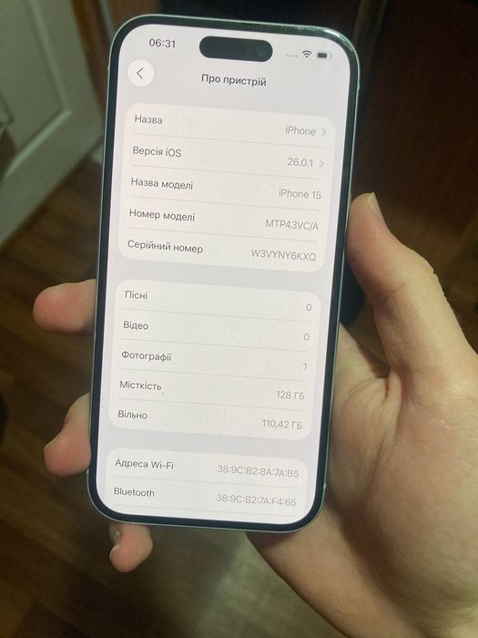 Iphone 15 128GB идеальное состояние