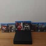 Ps4 slim-1 tb, com 1 comando e com 6 jogos funcionais