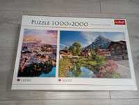 Puzzle Trefl 1000+2000. "Toledo, Hiszpania", "Alpy latem"