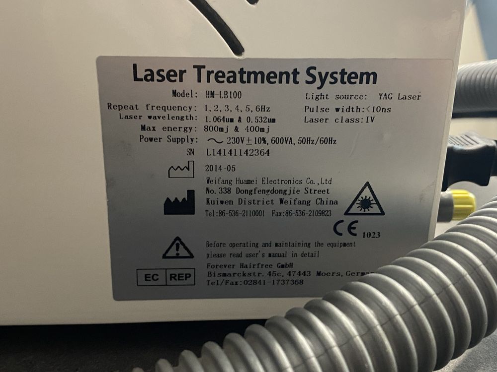 Laser Q-switch Nd:Yag usuwanie tatuażu kosmetyczny