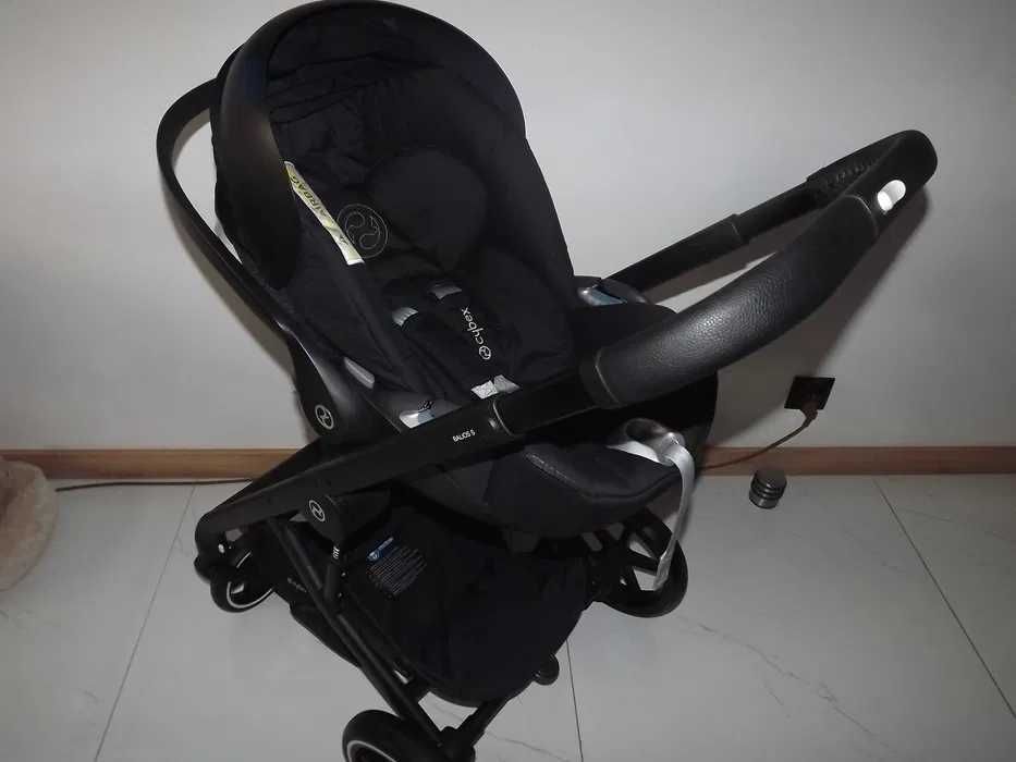Cybex balios s lux 2.0 Moon Black 3w1 Nowa tapicerka ,nowe koła ,pałąk