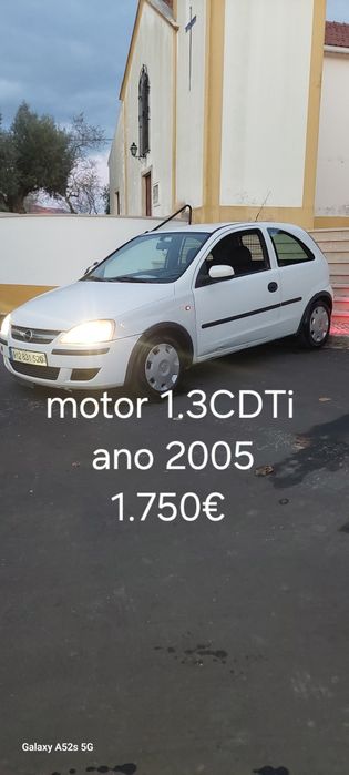 Opel Corsa-C 1.3 Cdti comercial 2lugares ano2005 insp10/2026 ar condic