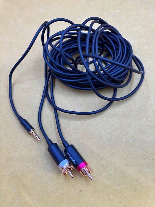 amazon basics 3,5 m na 2-męski adapter rca kabel audio stereo
