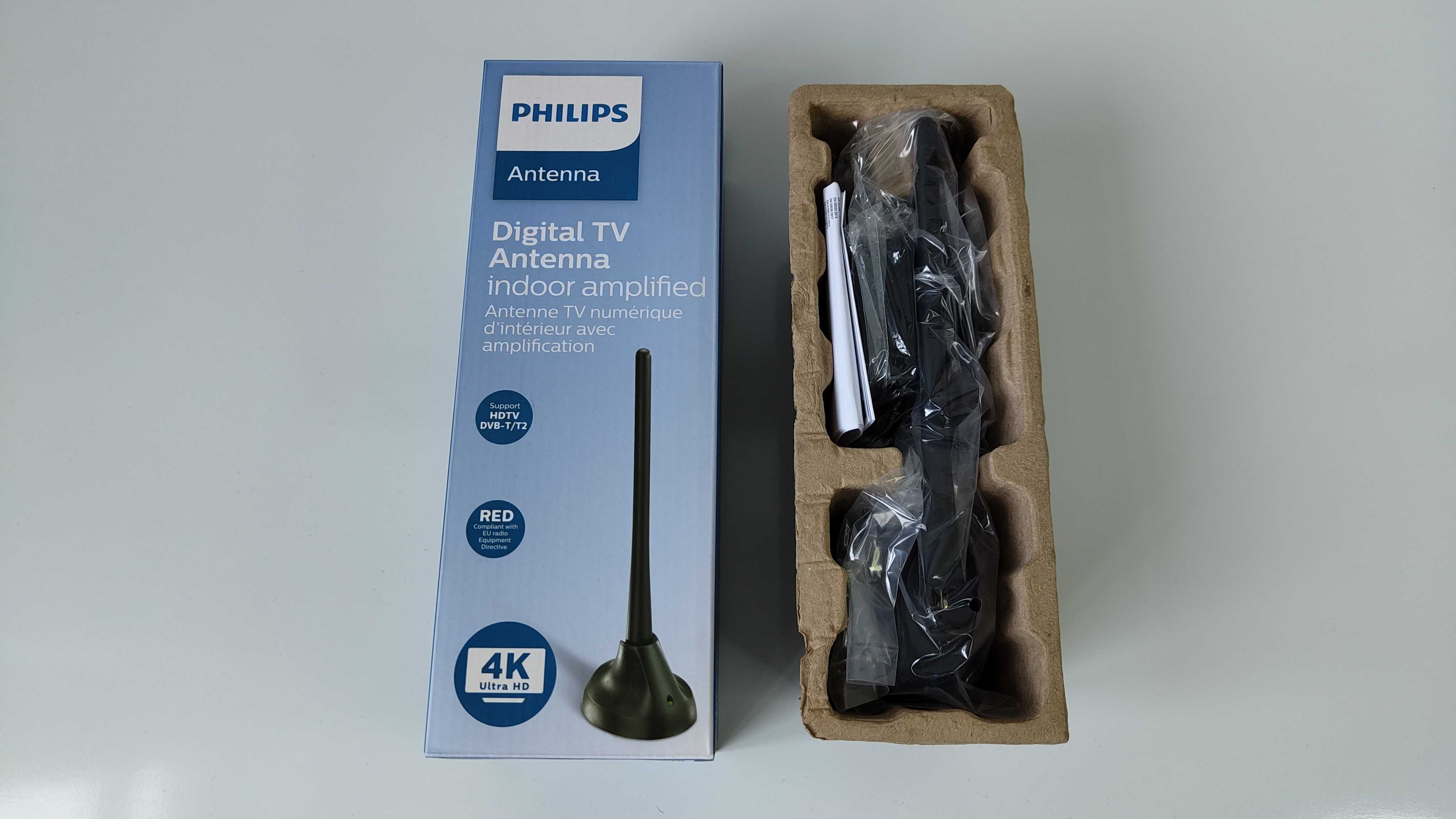 Philips cyfrowa antena wewnętrzna telewizyjna 4K DVB-T / T2