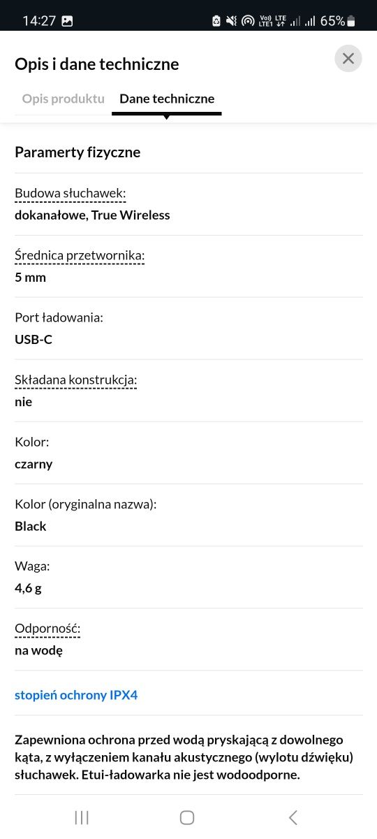 Słuchawki bluetooth SONY
