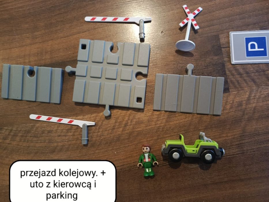 Kolejka drewniane tory zestaw RAILWAY Lidl plus dwa zestawy LILLABO