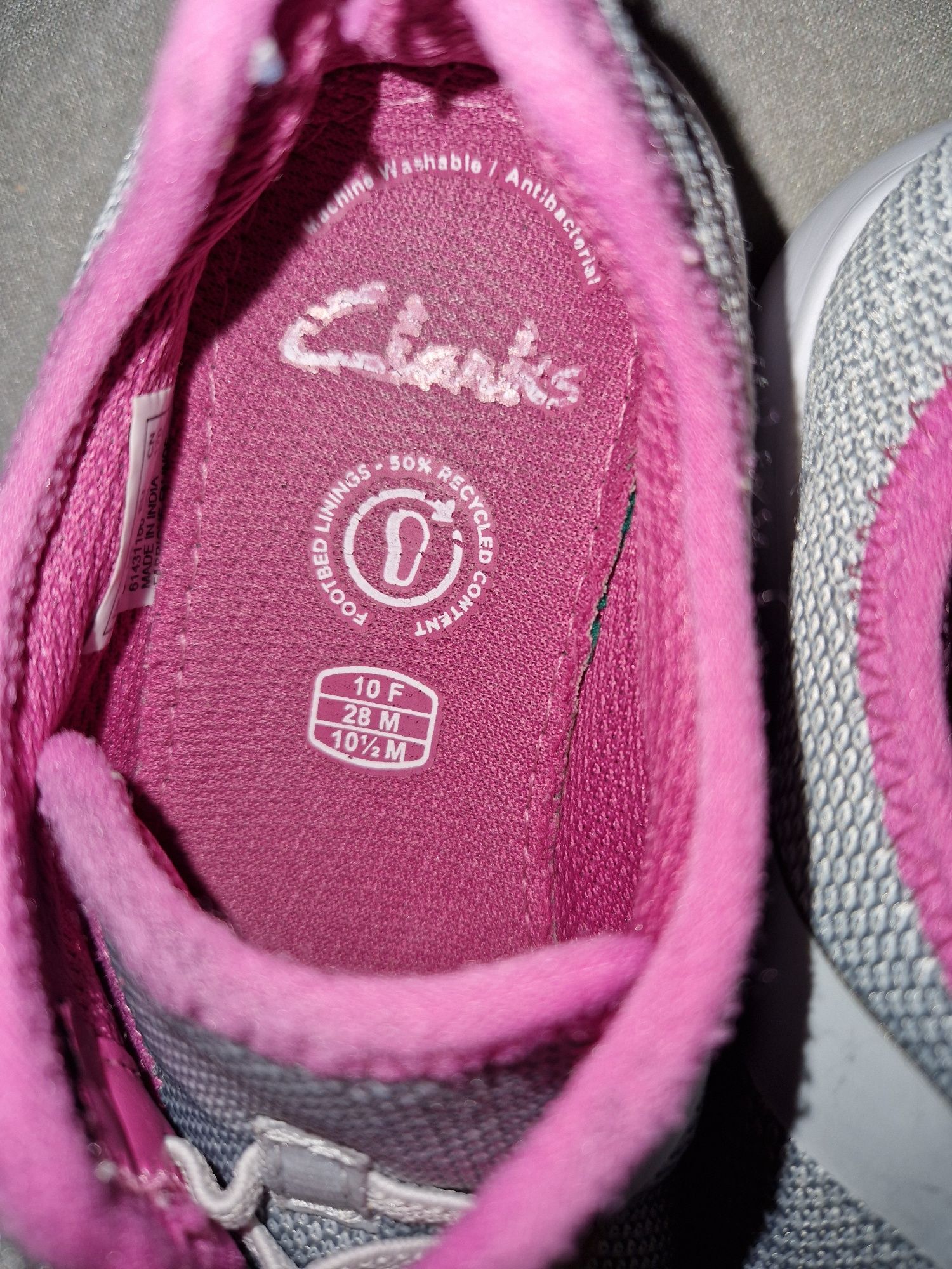 Sneakersy dziewczęce buty sportowe Clarks r. 28 - 18cm