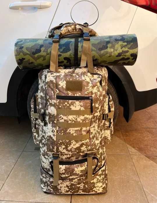 Військовий рюкзак піксель ЗСУ 80-100л рюкзак тактичний з розширенням