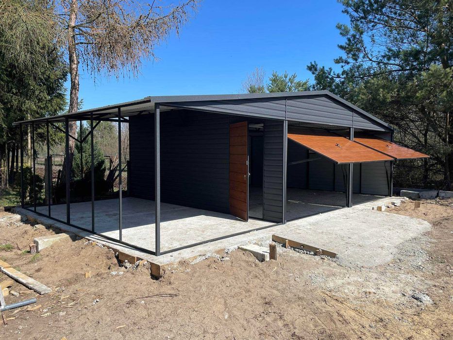 Garaż blaszany, wiata. WZMOCNIONY PROFILAMI. Producent. Cała Polska