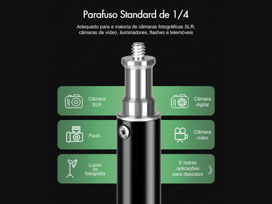 Suporte de mesa para fotografia e vídeo